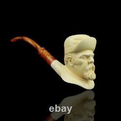 Civil War Soldier Pipe By Kenan Block Meerschaum-NEW Handmade With Case#1568