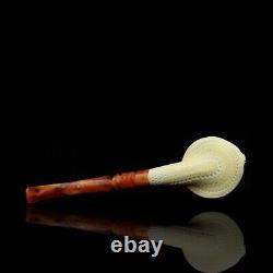 Civil War Soldier Pipe By Kenan Block Meerschaum-NEW Handmade With Case#1568