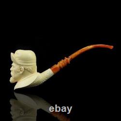 Civil War Soldier Pipe By Kenan Block Meerschaum-NEW Handmade With Case#1568