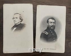 Civil War Soldier + Political Two CDV Photos 1860s