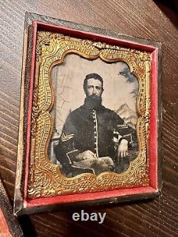 Civil War Soldier Ringgold Battalion 22nd PA Clipping 1/6 1860s Tintype Photo