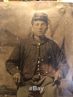 Civil War Soldier Sixth Plate Tintype