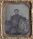 Civil War Soldier Sixth Plate trooper with sword and pistol. LOOK