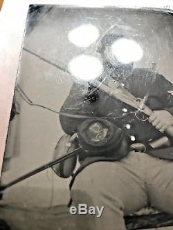 Civil War Soldier Tin Type Photo Irish Brigade Musician's Sword