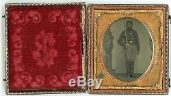Civil War Soldier Tinted Tintype with Sword