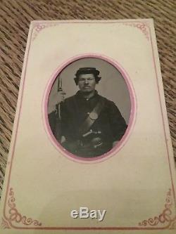 Civil War Soldier Tintype Armed