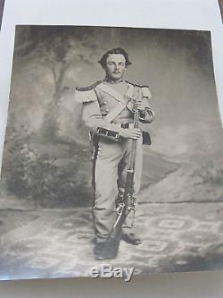 Civil War Soldier in uniform photograph from tin type Edwin Chapel Norwich Ct