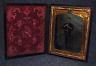 Civil War Soldier withMusket Bayonet 1/9 Plate Tintype Case withMat #Q