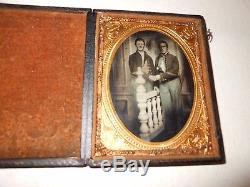 Civil War Soldiers 1/4 Plate Tintype Full Case