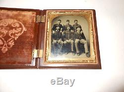 Civil War Soldiers 1/6 plate Tintype & Thermoplastic Case