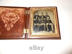 Civil War Soldiers 1/6 plate Tintype & Thermoplastic Case