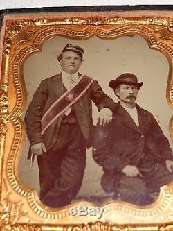 Civil War Soldiers (Confederate) 1/6 Plate Tintype & Full Case