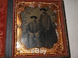 Civil War Soldiers (Sailors) 1/6 Plate Tintype & Full Case