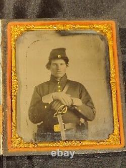 Civil War Tintype Armed Cavalry Soldier