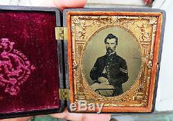 Civil War Tintype Photograph, Union Army Soldier in Nice Period Union Case, nr