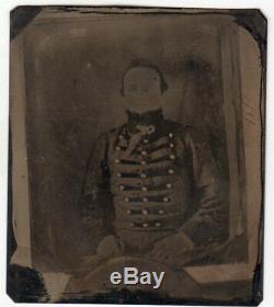 Civil War Tintype of Soldier in Uniform Copy Taken from a Daguerreotype