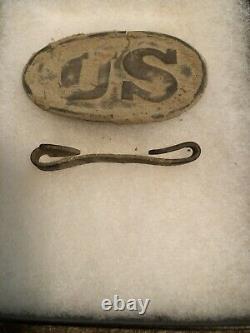 Civil War Union Baby US Soldier Belt Buckle Authentic Fort Magruder VIrginia