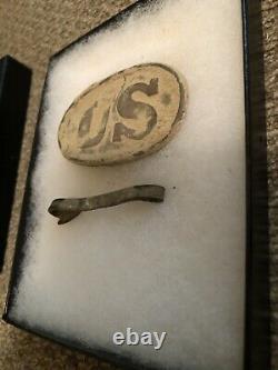 Civil War Union Baby US Soldier Belt Buckle Authentic Fort Magruder VIrginia