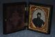 Civil War Union Soldier 1/9 Plate Ambrotype Patriotic Thermoplastic Case & Mat