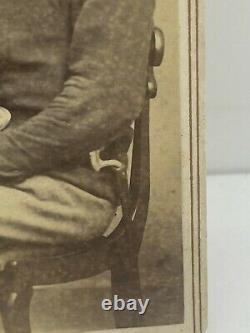 Civil War Union Soldier CDV Photo? Alexandria, VA Hat, Belt Buckle & Bayonet