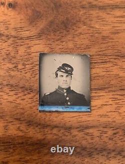Civil War Union Soldier Tintype Photo With Service Record 6th NH Infantry, POW