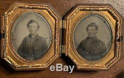 Civil War Union Soldiers 6th Plate Tintypes New Jersey
