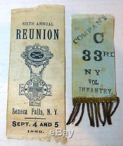 Civil War Union soldier Discharge papers, ribbons, photo 33rd New York regiment