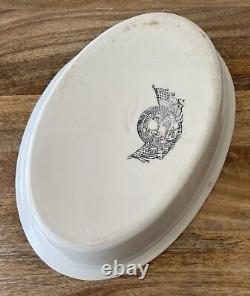 Civil War White Ironstone Dish Disabled Volunteer Soldiers 1865