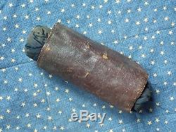 Civil War soldier's Housewife Sewing Kit. Leather Rollup, thimble. Uniform camp
