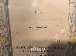 Civil war soldier Memorial Enlistment papers William Carr POW Richmond Va Md lot