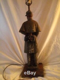 Civil war soldier-rebel/Confederate lamp