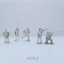 Civil war soldiers set of 5 Hand Poured Sterling Silver