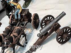 Confederate Cavalry (10) TSSD CIVIL WAR & CANNON CASSION 1/32nd PAINTED