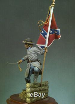 Confederate Standard Bearer American Civil War Tin Painted Toy Soldier Art