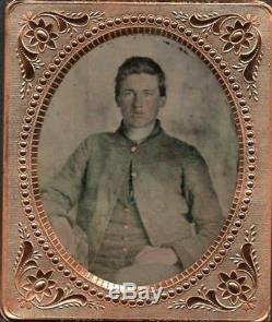 Confederate Victorian ambrotype of civil war Georgia soldier