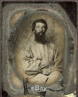 Confederate soldier Civil War 6th plate tintype ex-Herb Peck collection