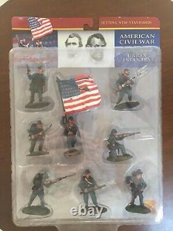 Conte American Civil War Painted Plastic 54mm Union Infantry New Set 1