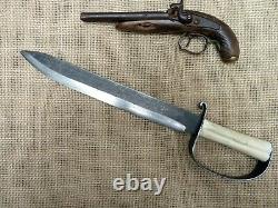 Custom Handmade Forged Confederate Soldier CIVIL War D Guard Frontier Sword Edc