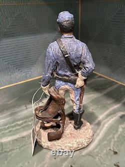 Daniel Monfort Original Sculpture US Civil War Buffalo Soldier