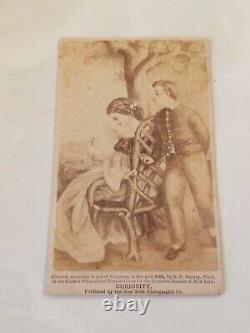 Dated 1865 Union Army Soldier Return & Sweetheart CDV Photo w Union Shield Back