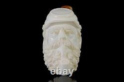 EGE Large Size Southern Civil War Soldier Pipe New Block Meerschaum W Case#25