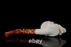 EGE Large Size Southern Civil War Soldier Pipe New Block Meerschaum W Case#25