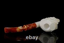 EGE Large Size Southern Civil War Soldier Pipe New Block Meerschaum W Case#25