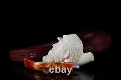 EGE Large Size Southern Civil War Soldier Pipe New Block Meerschaum W Case#25