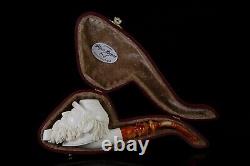 EGE Large Size Southern Civil War Soldier Pipe New Block Meerschaum W Case#25