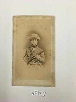 Exceedingly rare and Desirable CDV of Armed Confederate Soldier Civil War