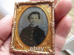 Extremely Young CIVIL War Boy Soldier, In Patriotic Case, Ambrotype
