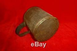 FANTASTIC ORIG CIVIL WAR SOLDIER'S 5 TIN US MARKED CUP EXC + CONDITION