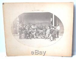 Fantastic Civil War albumen photograph, CDV, soldiers drinking & smoking