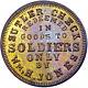 For Soldiers Only WM. H. Jones Civil War Sutler Token R7 NGC MS64 Ex. Tanenbaum